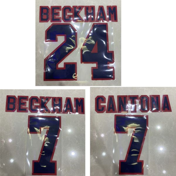 

1995 1996 lextral #24 beckham nameset #7 cantona beckham flocking flockage soccer badge