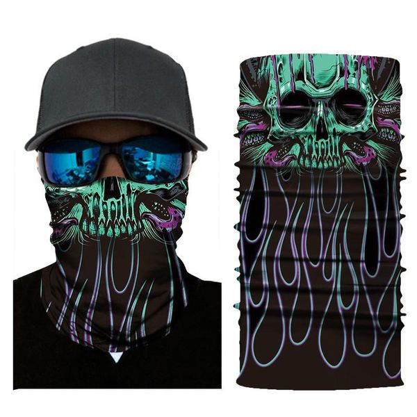 

sport fashion magic scarf bike towel outdoor headband windproof neck riding mask seamless headscarf scary cosplay mask zy20071907, Blue;black
