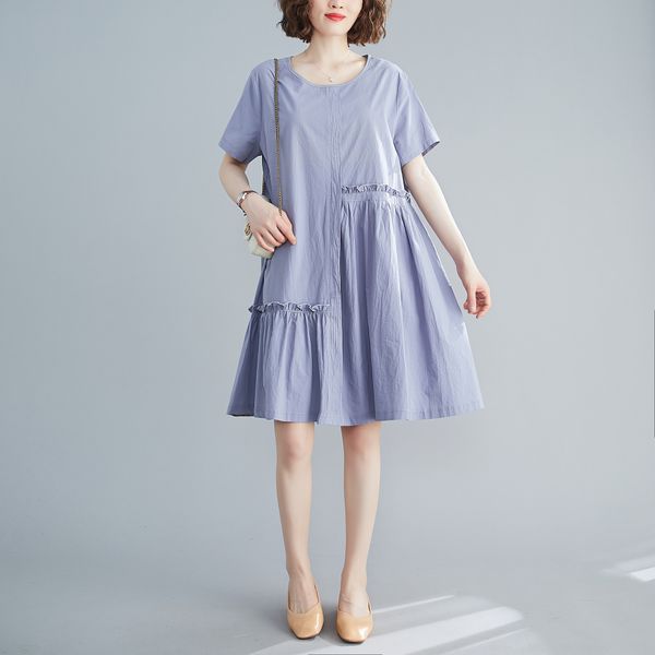 

v7mee лета новый хлопок и лен хлопок и лен платье 2020 западный стиль корейский стиль моды свободно похудение все соответствует большой разм, Black;gray