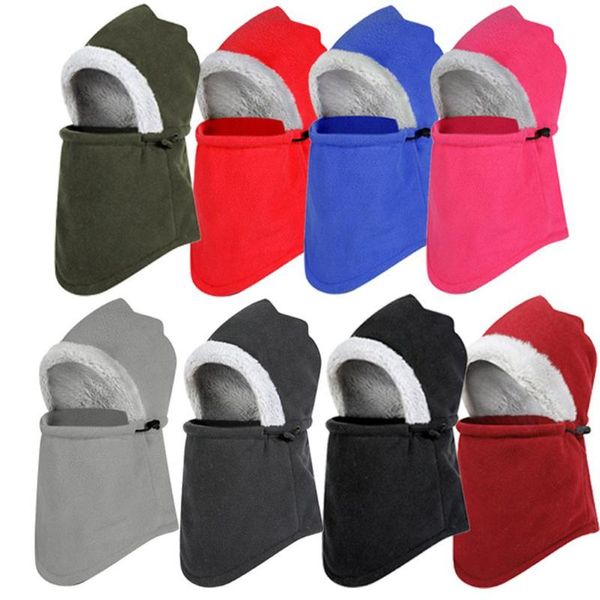 

warm winter hat male winter thicken simier pullover hat female riding scarf ear protection for outdoor bicycle riding, Black