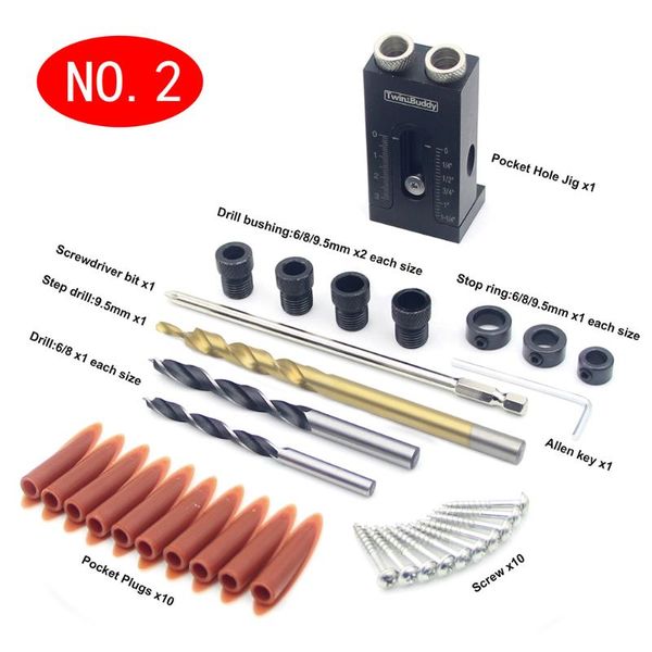 

allen key manual punch locator durable mini portable aluminum alloy carpentry screwdriver pocket hole jig set drill bits