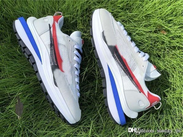 

authentic sacai vaporwaffle men running shoes sail light bone game royal sport fuchsia shoes man sneakers with box