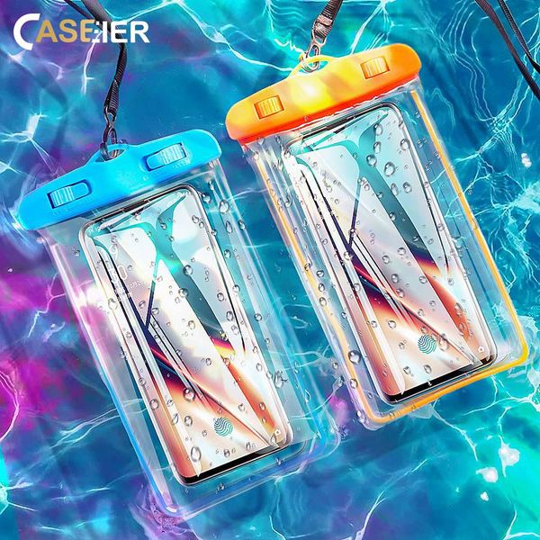 

caseier phone case waterproof ultra-thin pgraphy underwater universal protector pouch bag for huawei p20 10 mate 20 10