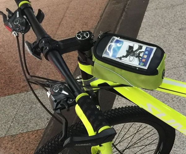 

sports self-contained storage transparent storage bag bicycle visual touch screen bicycle mobile phone bag