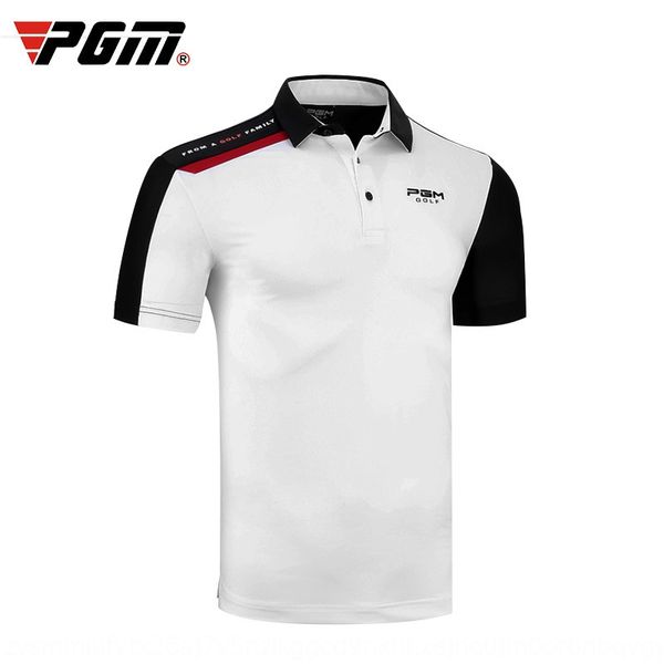 

fnujx pgm golf short-sleeved jersey comfortable breathable clothes pgm golf men's short-sleeved t-shirt men's jersey t-shirt cloth, Black;red