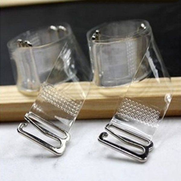 

3pairs=6pc metal buckle bra straps belt women's elastic transparent silicone bra straps adjustable intimates accessories, Black;white