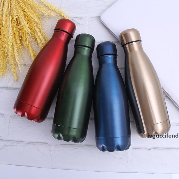 

12oz colorful lids water bottle 1 layer cola bottles 304 staliness steel travel mug metal sports bottle with beautiful maching colorful lids