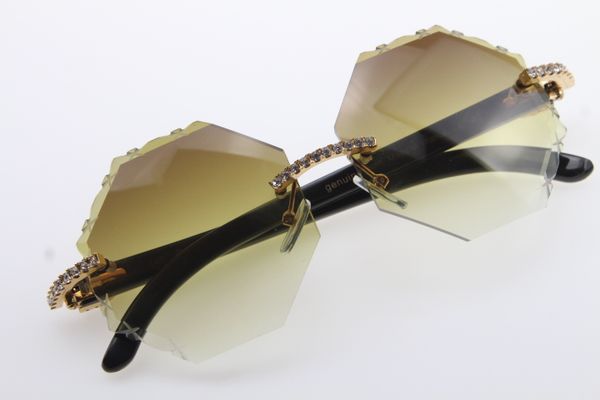 

glass black lens original fashion sun go buffalo horn sunglasses glasses white sunglasses big stones metal quality high c decoration 41 epaj