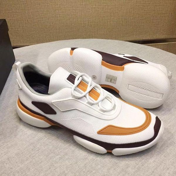 

fashion brands knit fabric cloudbust sneakers mens shoes comfortable vintage shoes outdoor walking casual sports men shoes chunky sneakers, Black