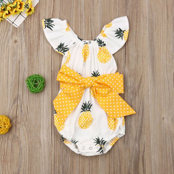 

pudcoco новорожденных baby girl одежда fly рукав ананас печати bowknot хлопок romper комбинезон цельный outfit summer t200721 ​​женский пляж, Blue