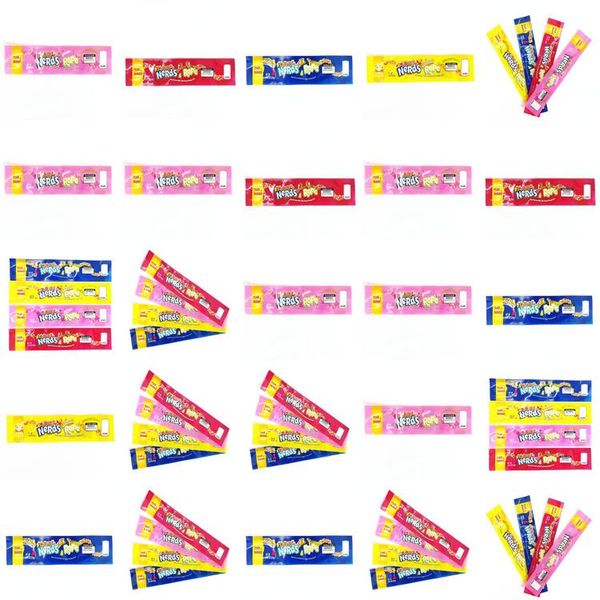 

2016 2020 empty medicated nerds rope packing bags 9 styles option polyester foil food package nerdsrope gummy candy bag smell proof from sob
