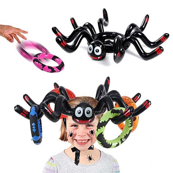 

inflatable spider throwing toys water fun floats kids spider hat halloween toys parent-children interaction toys