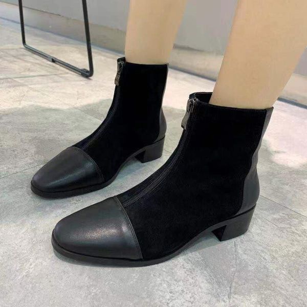 

2020k autumn and winter models leather platform women's boots british wind martin boots, fashion high-heeled thick heel boots