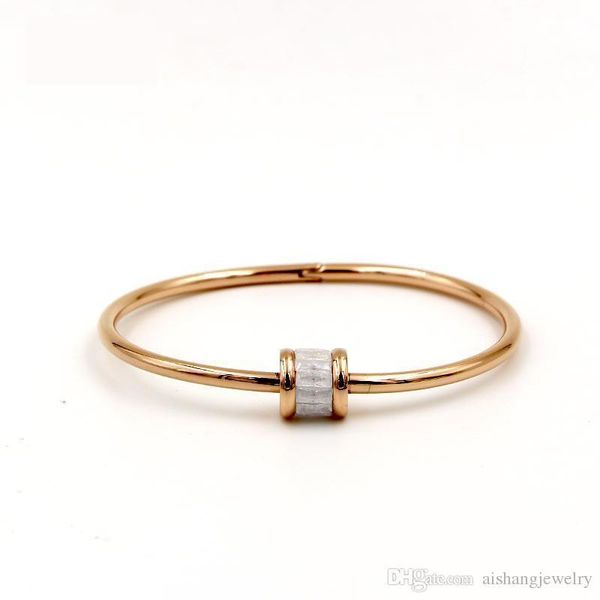 

ztung pb4 lady 18k rose gold plated ice stone bracelet fashion simplicity five colors and ing, Black