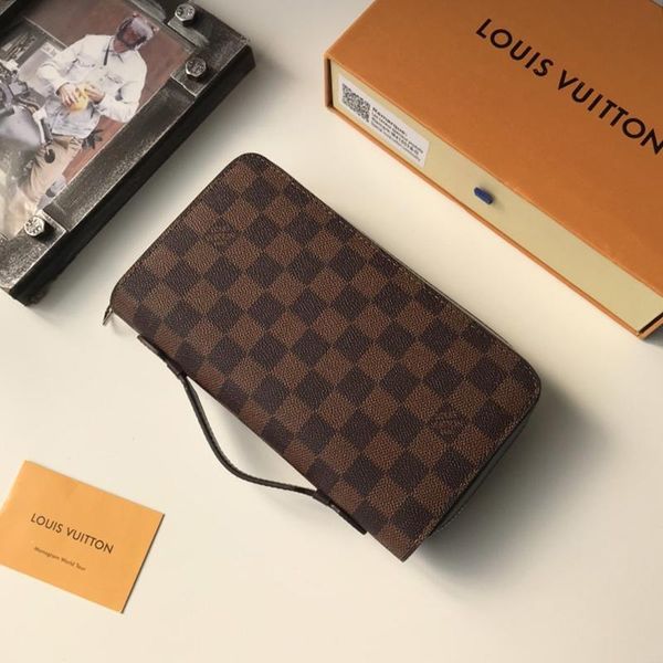 

vintage design type mens wallet purses trend handbags phone money coin pocket long leather wallets zipper men purse with origin box