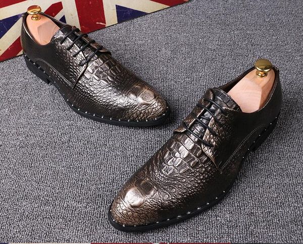 

квартиры handmade мужчины платье мокасины microfiber кожи формальные бизнес oxfords обувь досуг мужские для партии аллигатор обувь для меня, Black