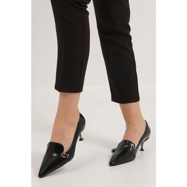 

margin women caki heels shoes margin, Black