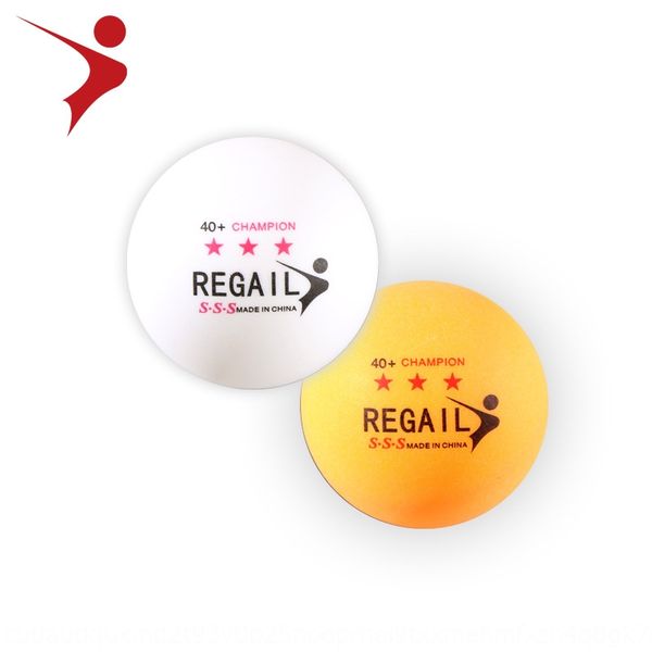 

regail three-star game 40 + mm new material table basketball table tennis tennis yellow and white ppq resistant basketball