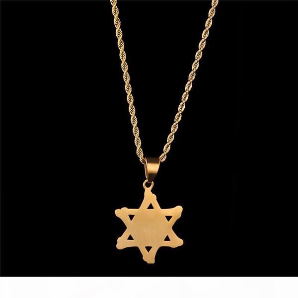 

david star necklace hip hop jewelry for men 2019 new fashion stainless steel jewellery ice out gold plated hiphop eye pendant necklace, Silver