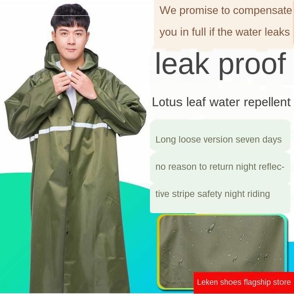 

0wtmz extra mountaineering hiking outdoor jumpsuit men's large size full long waterproof cloak body clothes body clothes poncho transpa, Red;brown