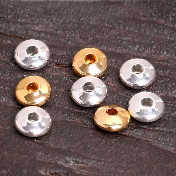 

epacket dhl diy alloy accessories necklace bracelet jewelry accessories 4.82x2.05mm gold and silver spacer beads dfdwz017 spacers, Bronze;silver