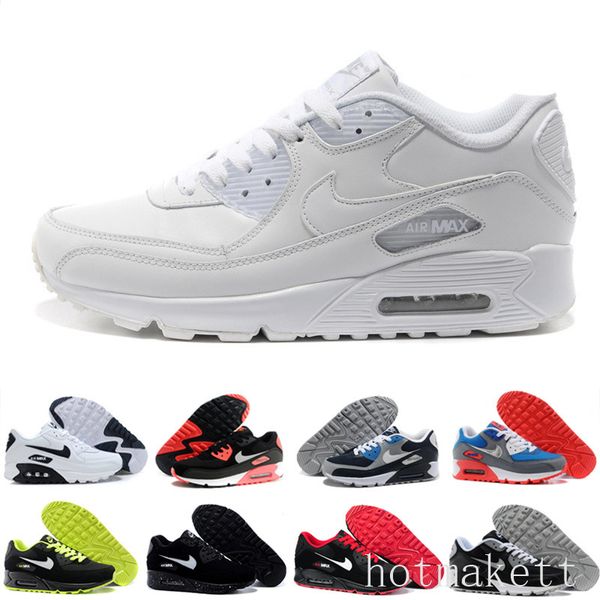 

2017 running shoes cushion 90 kpu mens womens classic 90 casual shoes trainers sneakers man walking sports tennis shoe g55-e, Black