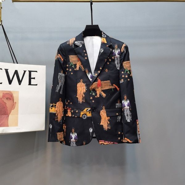 

medusa men's blazer rose flower cute angel men's printed blazer single-breasted printed spring men's clothing printed jacket, White;black