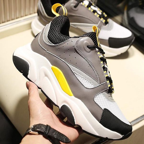 

b22 calfskin sneaker men 's shoes zapatos de lujo para hombre outdoor walking lace -up luxury lightweight low casual shoes fast de, Black