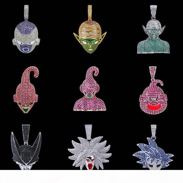 

dragon ball подвеска hip hop ювелирные изделия для мужчин bling cz 18k позолоченного его гок подвески hip hop ожерелье, Silver