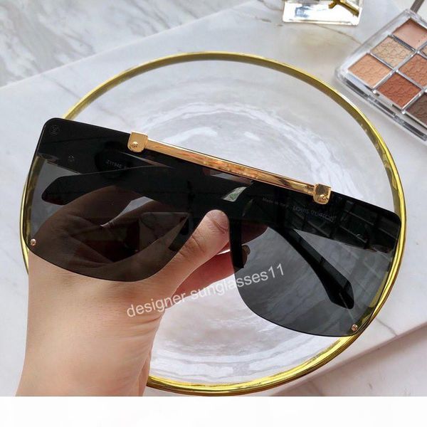

luxury popular designer sunglasses for mens womens half frame flip up super cool goggles plank frame uv protection sunglaess, White;black