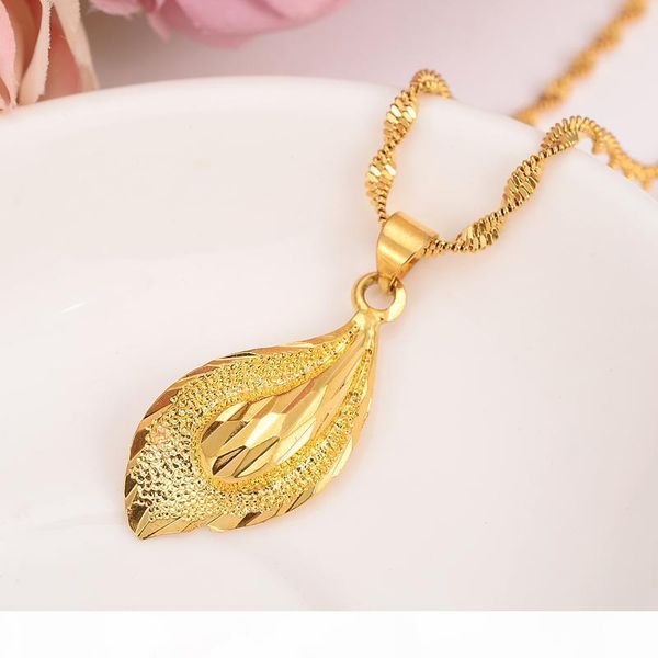 

l 14 k solid gold gf necklace earring set women party gift big leaf sets daily wear mother gift diy charms girls fine jewelry, Silver
