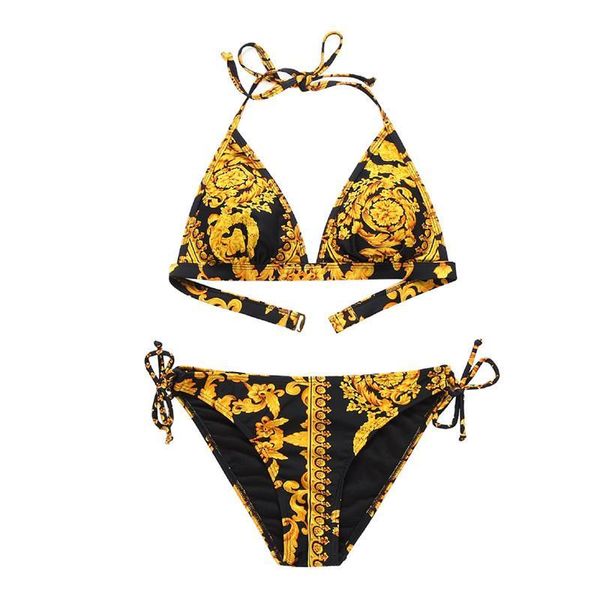 

fashion luxury designer women beach one set bikini underwear swimwear women swimsuit bathing suits two-piece swimsuits t200510, White;black