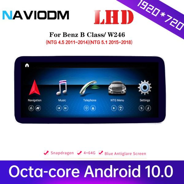 

1920*720 android 10.0 4+64g car multimedia system car dvd player auto stereo for b class w246 2012-2020 lhd audio