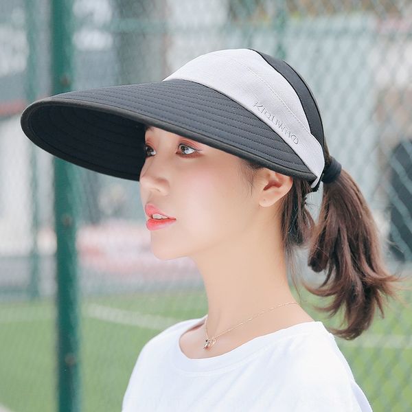 

sun hat outdoor sports cornice cornice cap women's summer sunscreen outdoor sports empty no large eaves cap foldable sun hat, Blue;gray