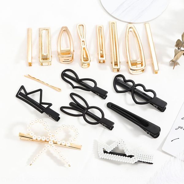 

korean web celebrity girl diy duckbill clip hairpin hairpin headwear hair accessories handmade diy handmade material accessories, Silver