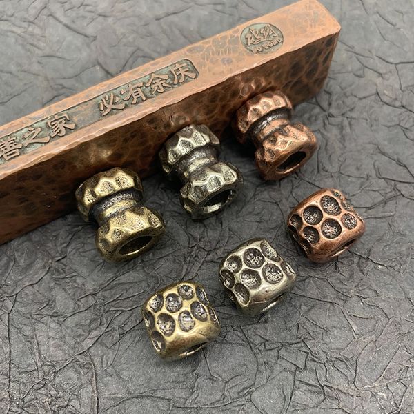 

brass bracelet beads pure copper scattered beads knife diyedc pendant bracelet umbrella rope umbrella rope pendant, Silver