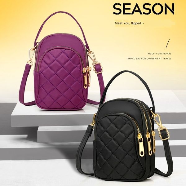 

korean diamond pattern female mobile messenger fabric phone diamond mobile phone neck bag mini coin purse key bag summer tide