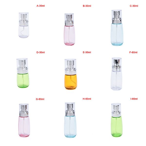 

30-100ml портативный многоразовая бутылка спирта спрей бутылки мелкодисперсного тумана дезинфекция жидкость слейте увлажняющий атомайзер рас