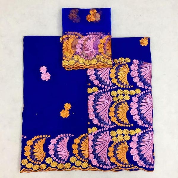 

african print fabric three sets cotton fabric thin yarn fashion lace large medium piece 2.5 quay yarn 2 yard, Black;white