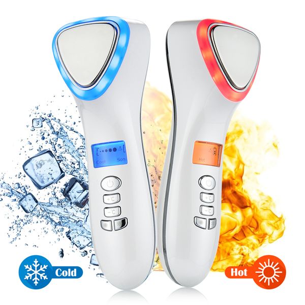 

ultrasonic cryotherapy led cold hammer facial lifting vibration massager face body spa skin cleaner skin care beauty machine