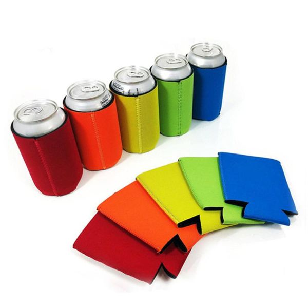 

10 pcs beer can cooler drink bottle holder sleeve insulator wrap cover portable can cup set outdoor traveling soda sleeve