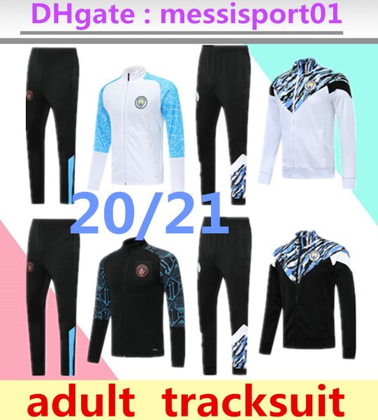 

2020/2021 city tracksuit jacket suit manchester tracksuit outfits full zipper set jacket pants 2020/21 city jacket suit chandal suit, Black