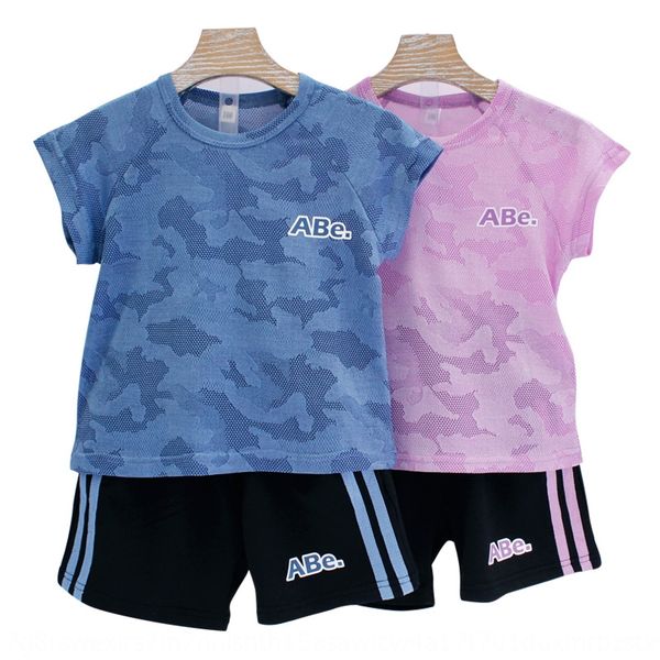 

sports children's sports boys' summer clothes medium and small children's quick-drying suit mesh lightweight girl's yoga