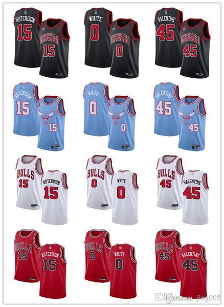 

mensÂ womensÂ youth chicago bulls 15 chandler hutchison 0 coby white 45 denzel valentine black red custom basketballÂ jerseys