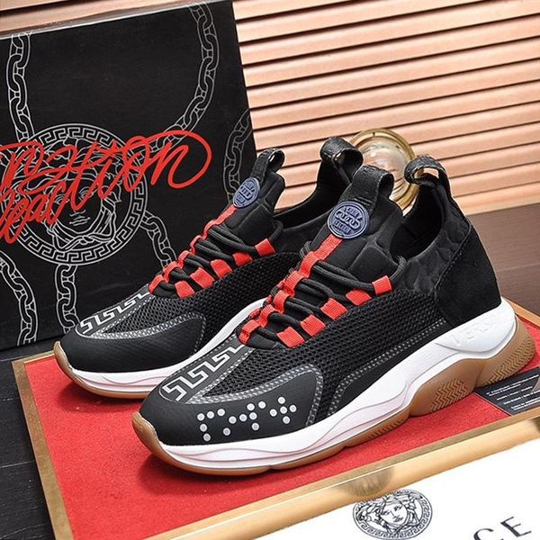 

cross chainer sneakers mens shoes fast delivery fashion designer breathable running luxury shoes low plus size lace -up sports men shoes, Black