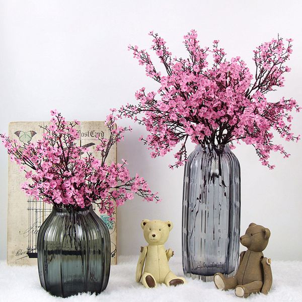 

Marchwind Cherry Blossoms Artificial Flowers Baby's Breath Gypsophila Fake Flowers DIY Wedding Decoration Home Bouquet Faux Flowers Branch