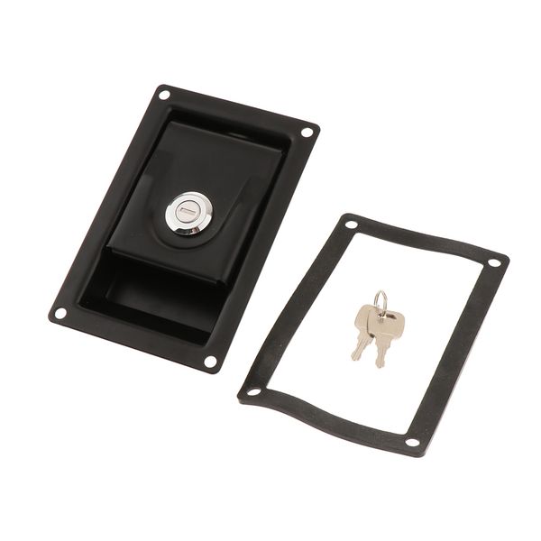 

rv camper trailer entry door cabinet flat lock pull square lock with 2 keys
