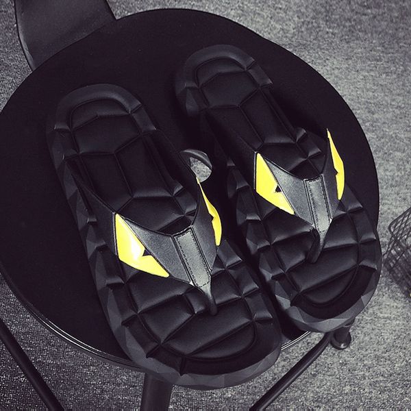

2018 super monster men slides thick soled slippers summer platform sandals women shoes flip flops zapatillas mujer cs08, Black