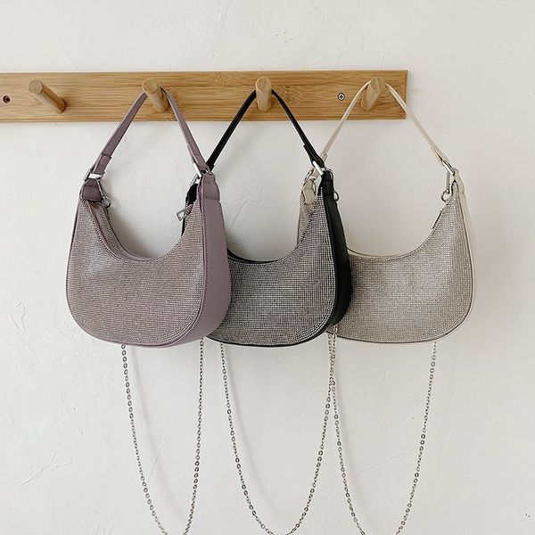 

luxury handbag women bags designer chain crossbody messenger bag vintage half moon small shoulder bag women purses and handbag