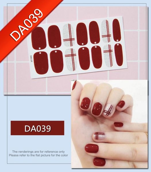 

new nail sticker set nail sticker long-lasting waterproof and sweat-proof nail art accessories sticker card, Black